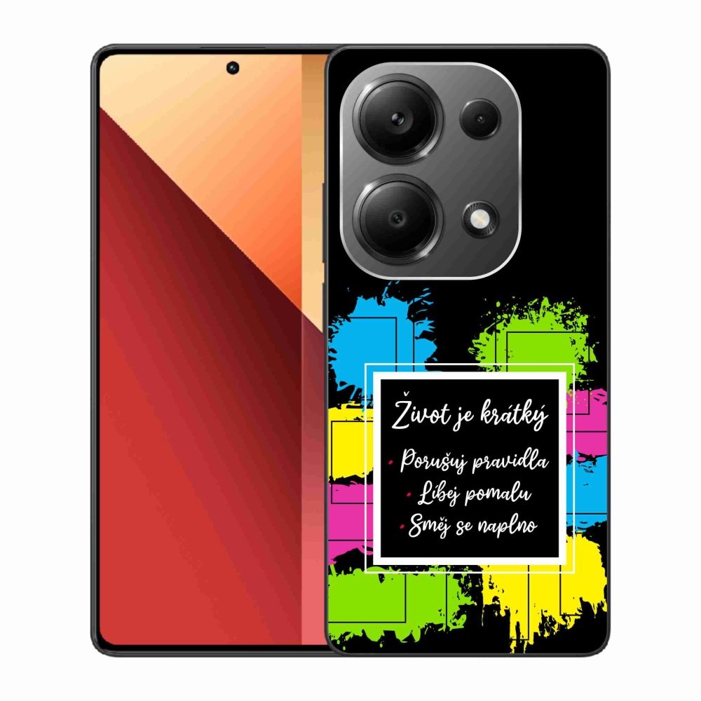 Gelový kryt mmCase na Xiaomi Redmi Note 13 Pro 4G/Poco M6 Pro  - citát 5 černé pozadí