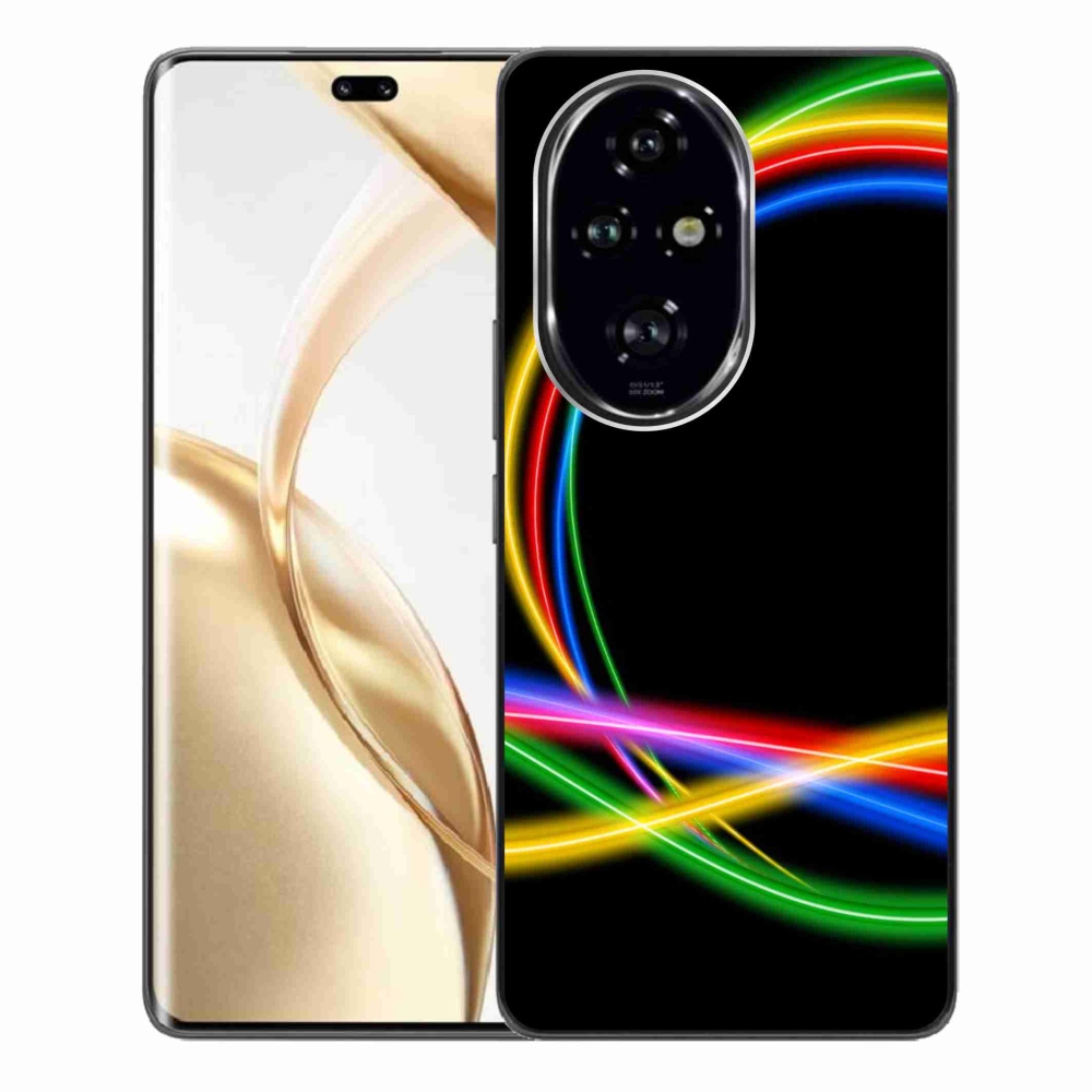 Gelový obal mmCase na Honor 200 Pro 5G - neonové kruhy