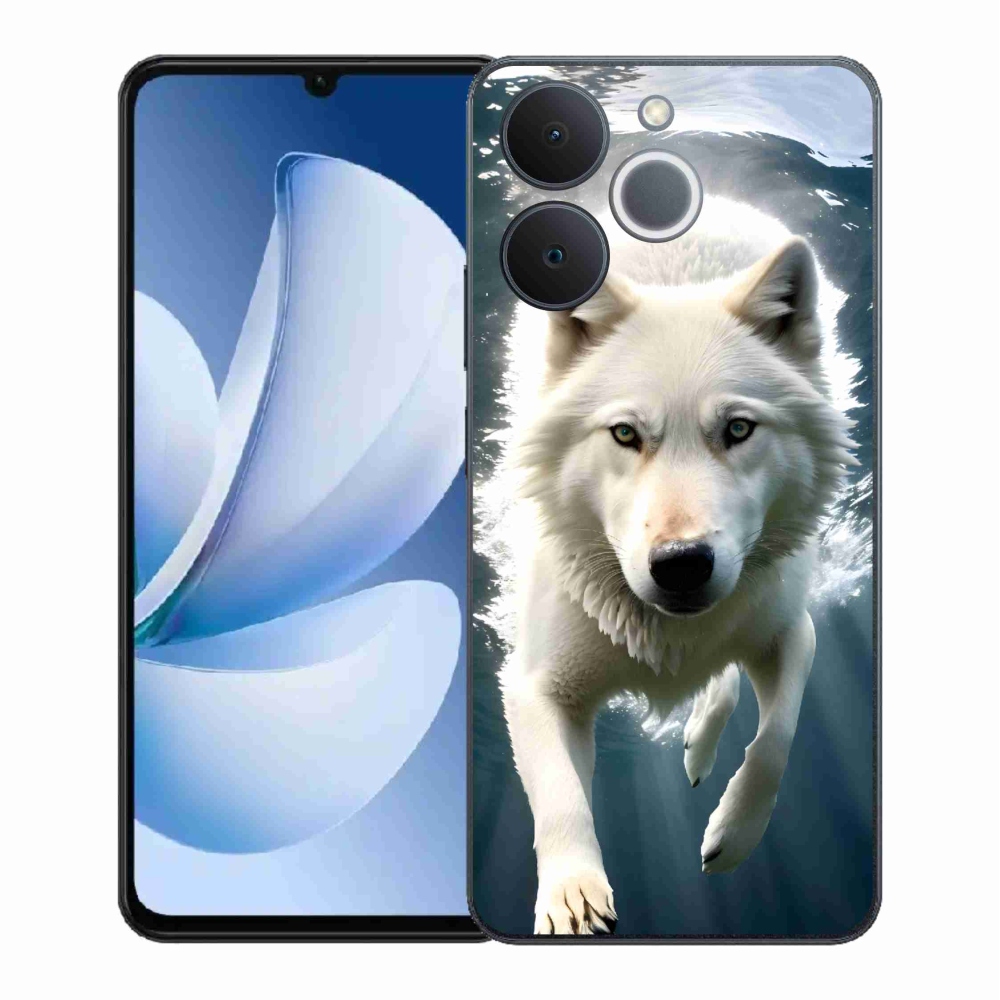 Gelový kryt mmCase na Realme Note 70T - bílý vlk
