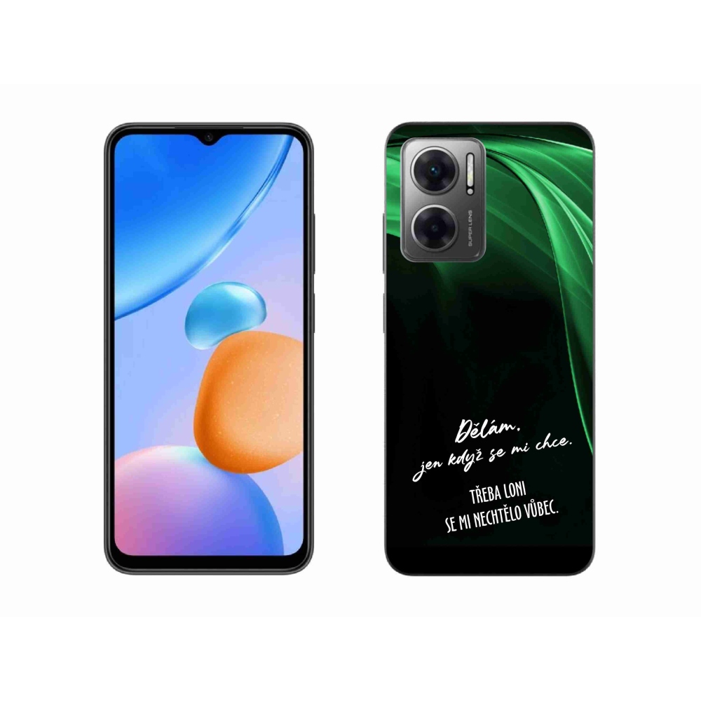 Gelový kryt mmCase na Xiaomi Redmi 10 5G - vtipný text 12 černé pozadí