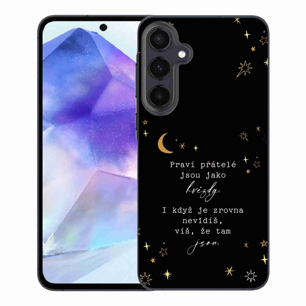 Gelový kryt mmCase na Samsung Galaxy A55 5G - citát 6 černé pozadí
