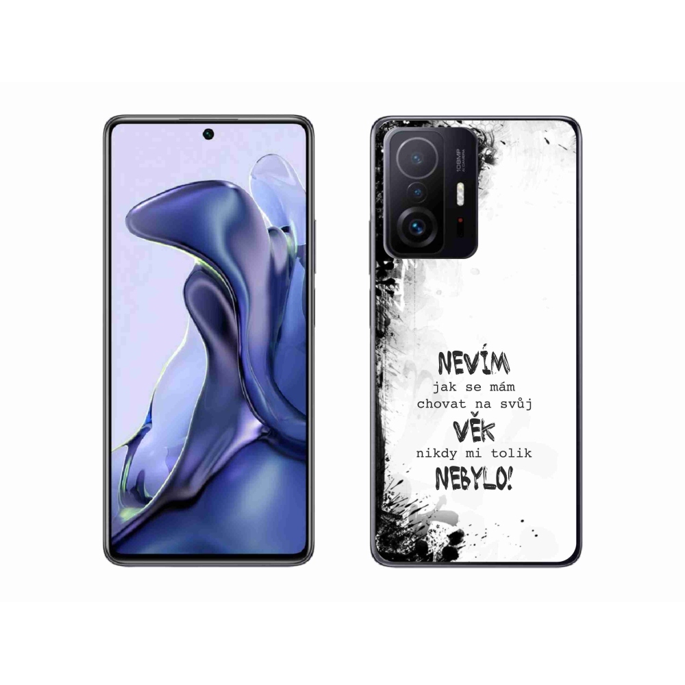 Gelový kryt mmCase na Xiaomi 11T - vtipný text 14 bílé pozadí