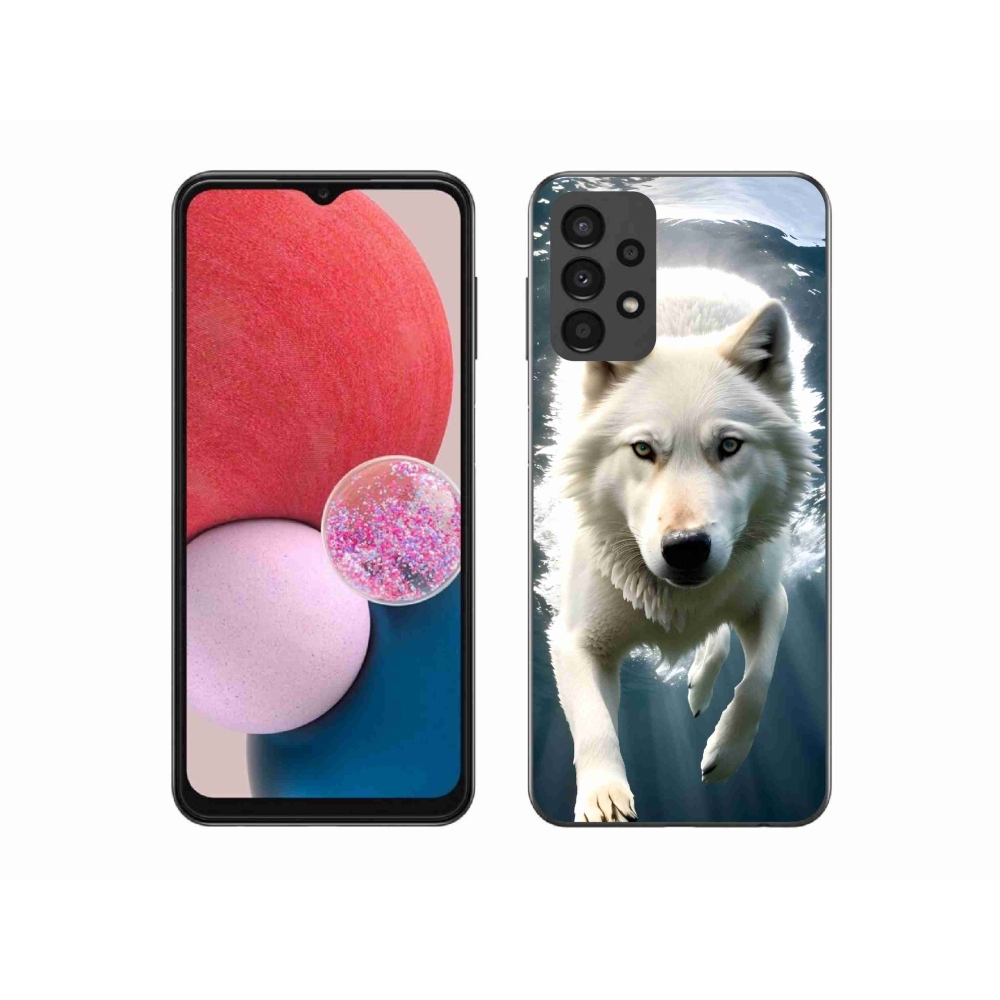 Gelový kryt mmCase na Samsung Galaxy A13 4G - bílý vlk