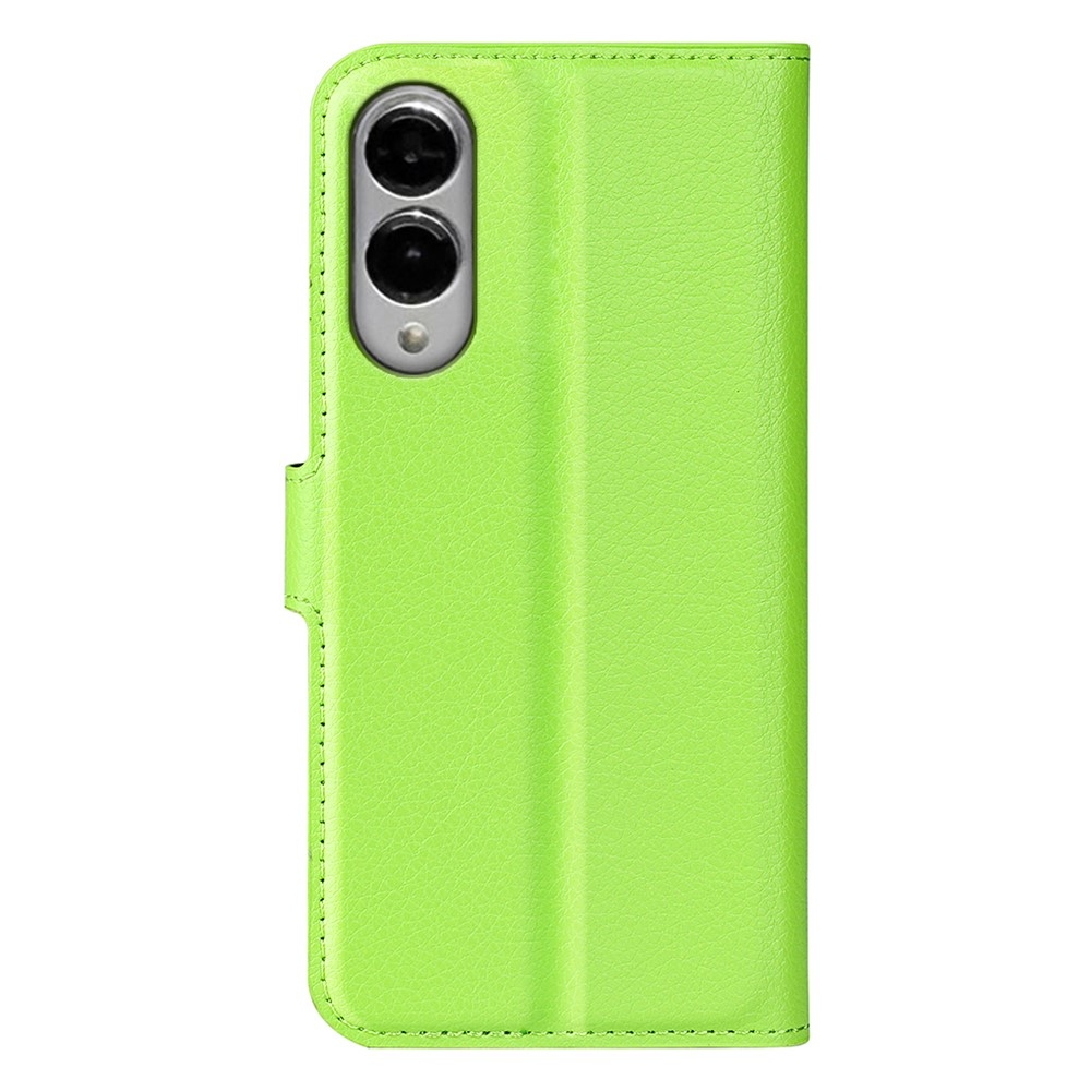 Litchi knížkové pouzdro na Samsung Galaxy S25 Edge - zelené