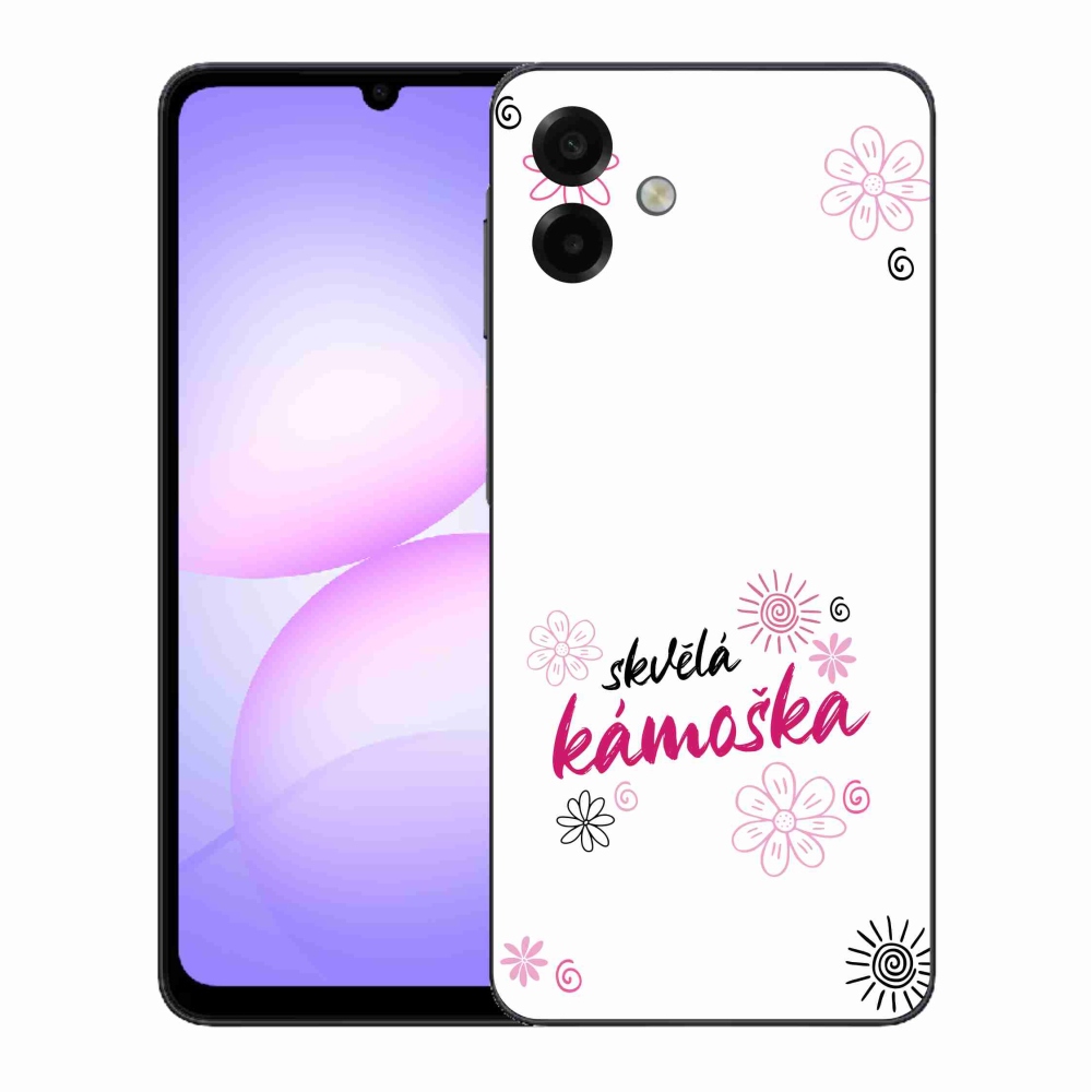 Gelový kryt mmCase na Samsung Galaxy A07 4G - skvělá kámoška bílé pozadí