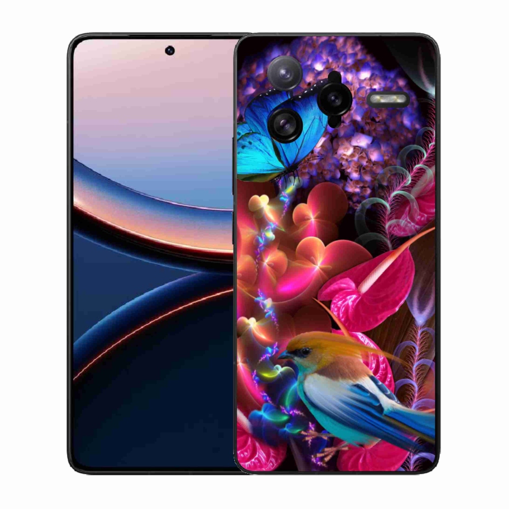 Gelový kryt mmCase na Xiaomi Poco F7 Ultra - barevné květiny