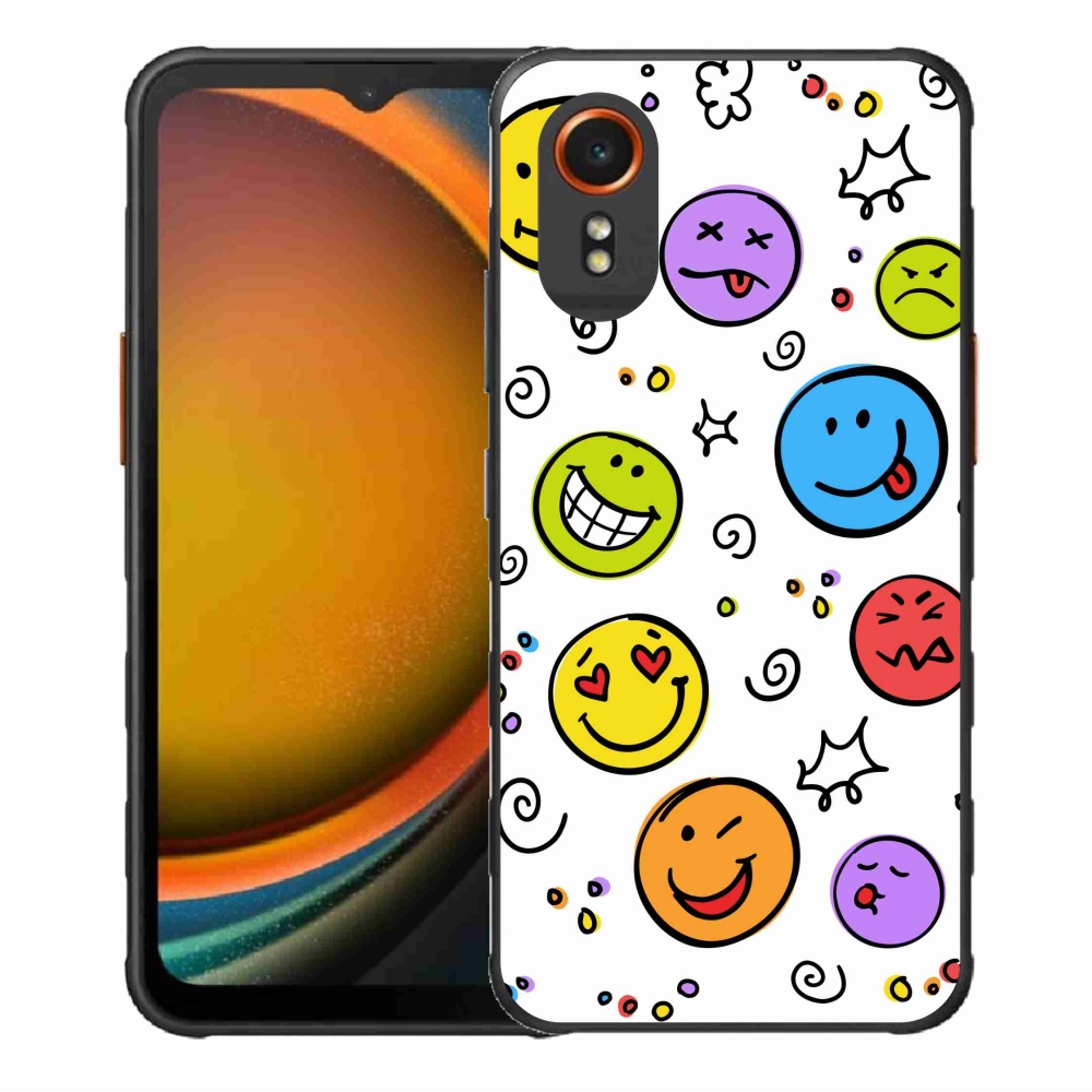 Gelový kryt mmCase na Samsung Galaxy Xcover 7 - smajlíci