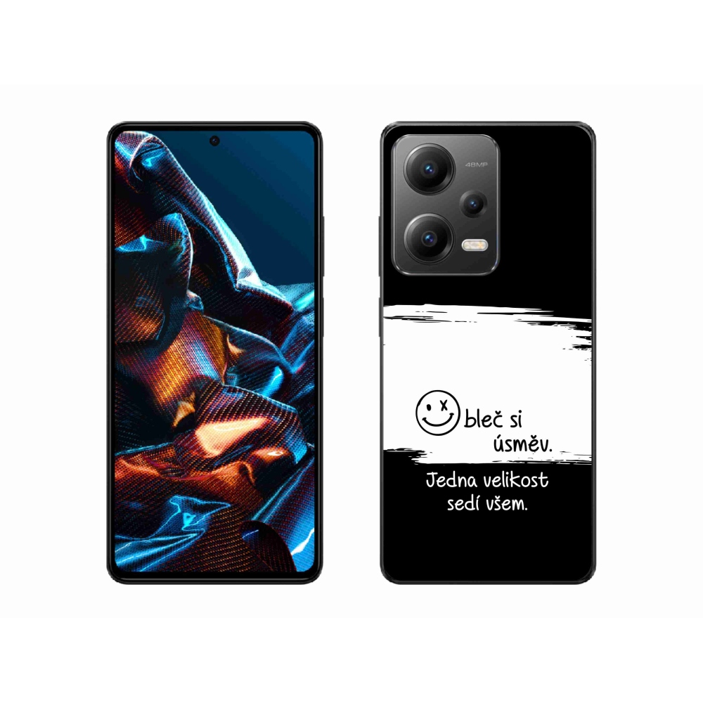Gelový kryt mmCase na Xiaomi Redmi Note 12 Pro 5G - vtipný text 8 bíločerné pozadí