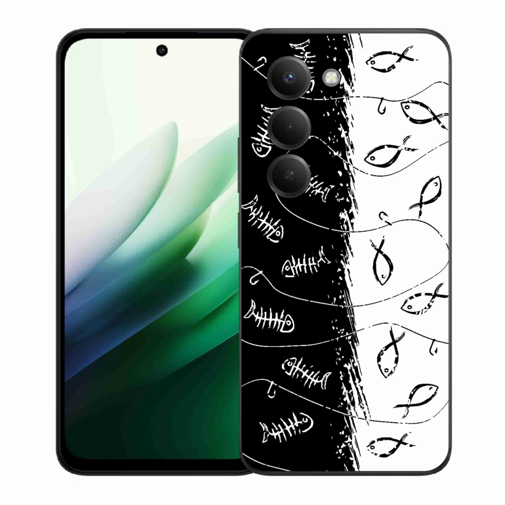 Gelový kryt mmCase na Xiaomi Redmi 15 5G (169mm) - kostry a rybky