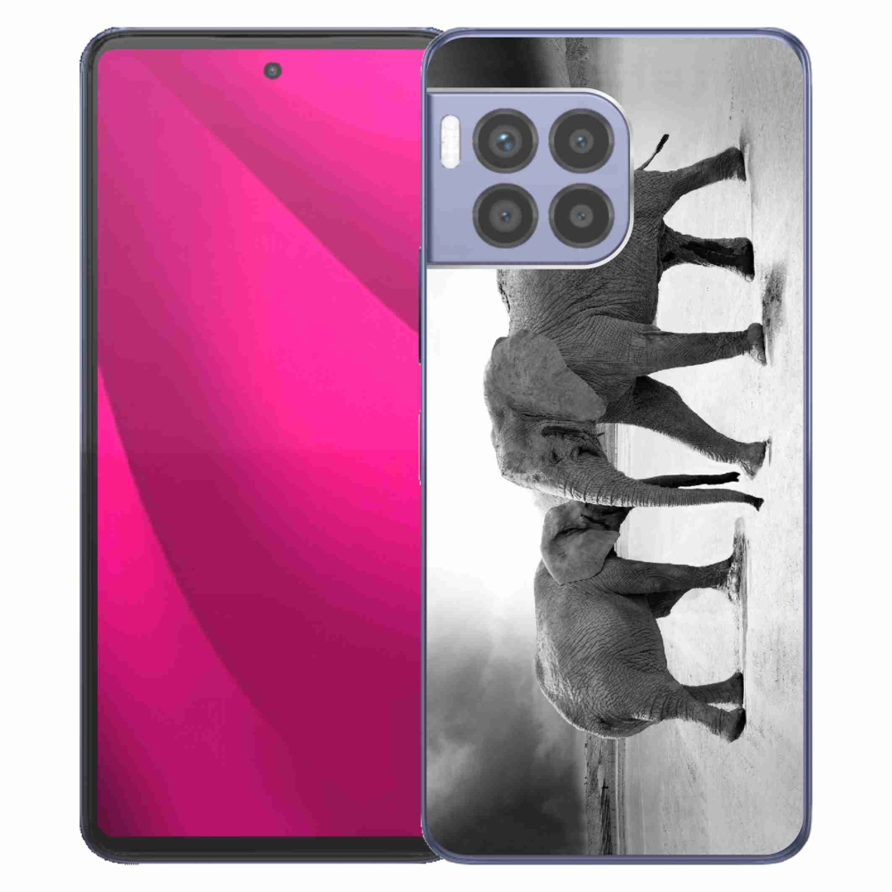 Gelový kryt mmCase na T-Mobile T Phone 2 Pro - černobílí sloni