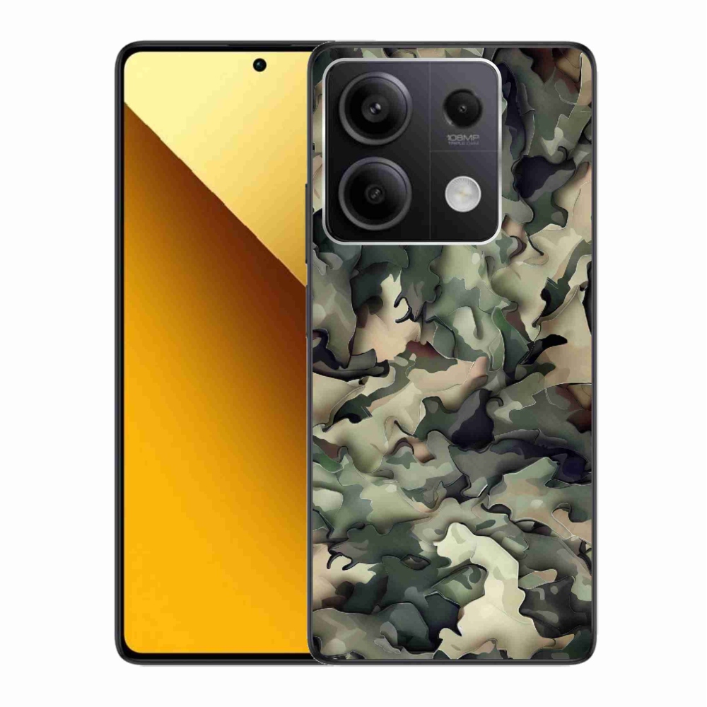 Gelový kryt mmCase na Xiaomi Redmi Note 13 5G - maskáčový vzor 9