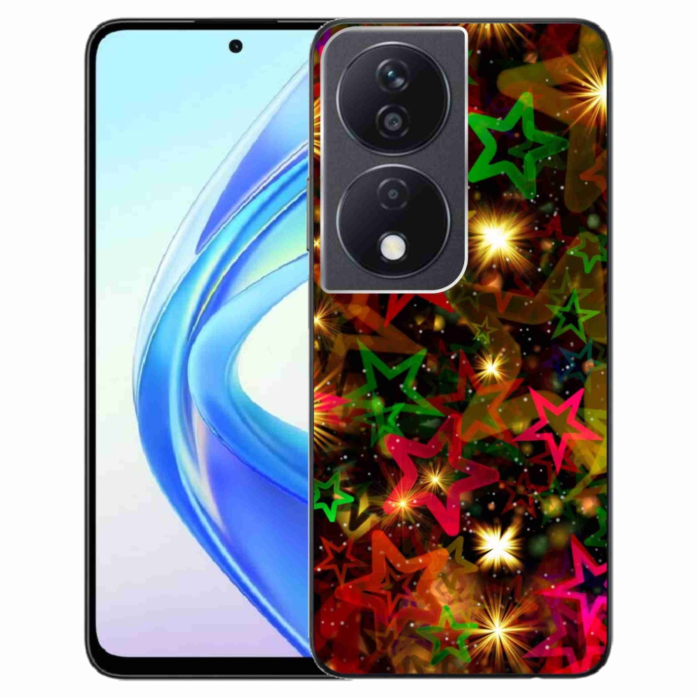 Gelový kryt mmCase na Honor X7b/Honor 90 Smart - barevné hvězdičky