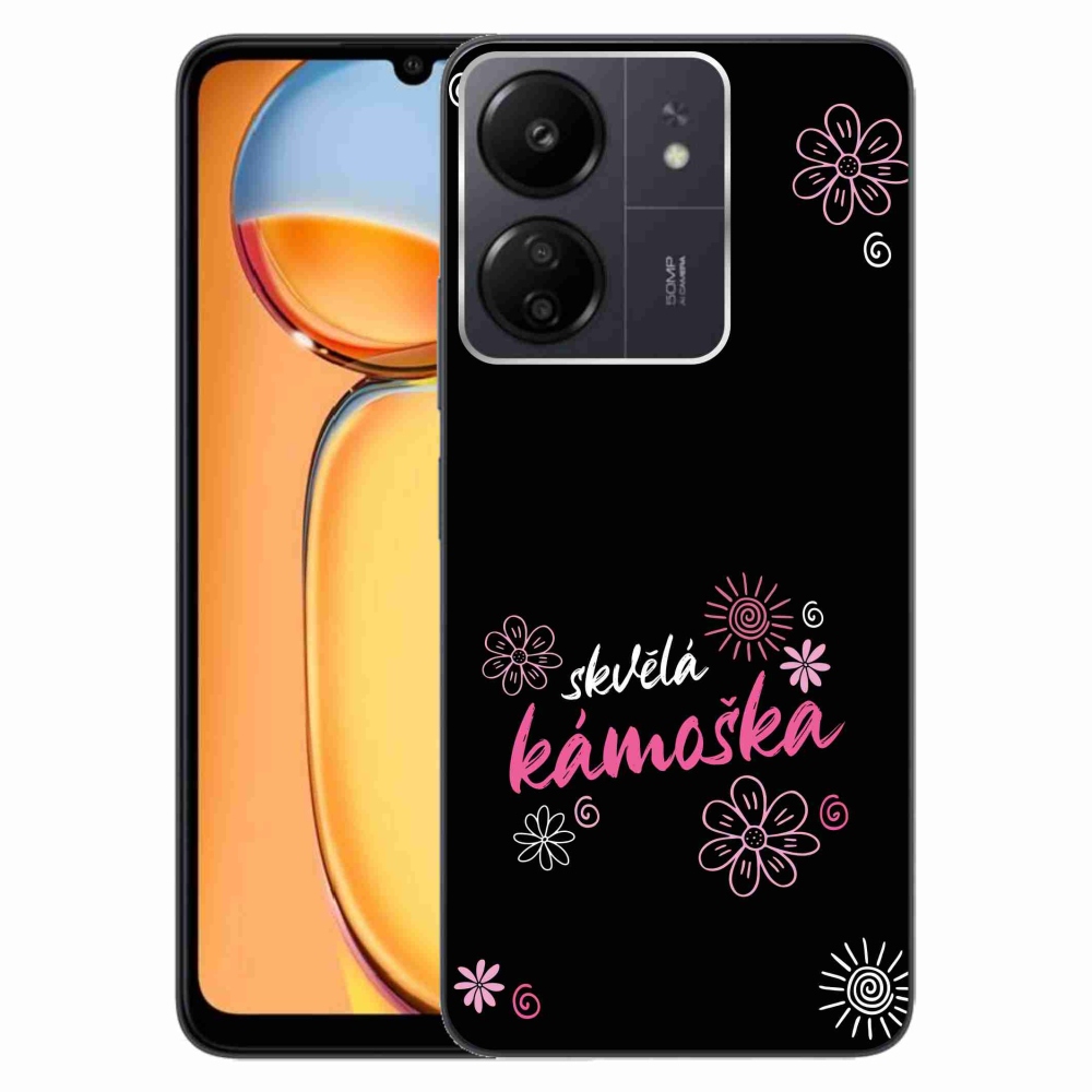 Gelový kryt mmCase na Xiaomi Poco C65/Redmi 13C - skvělá kámoška černé pozadí
