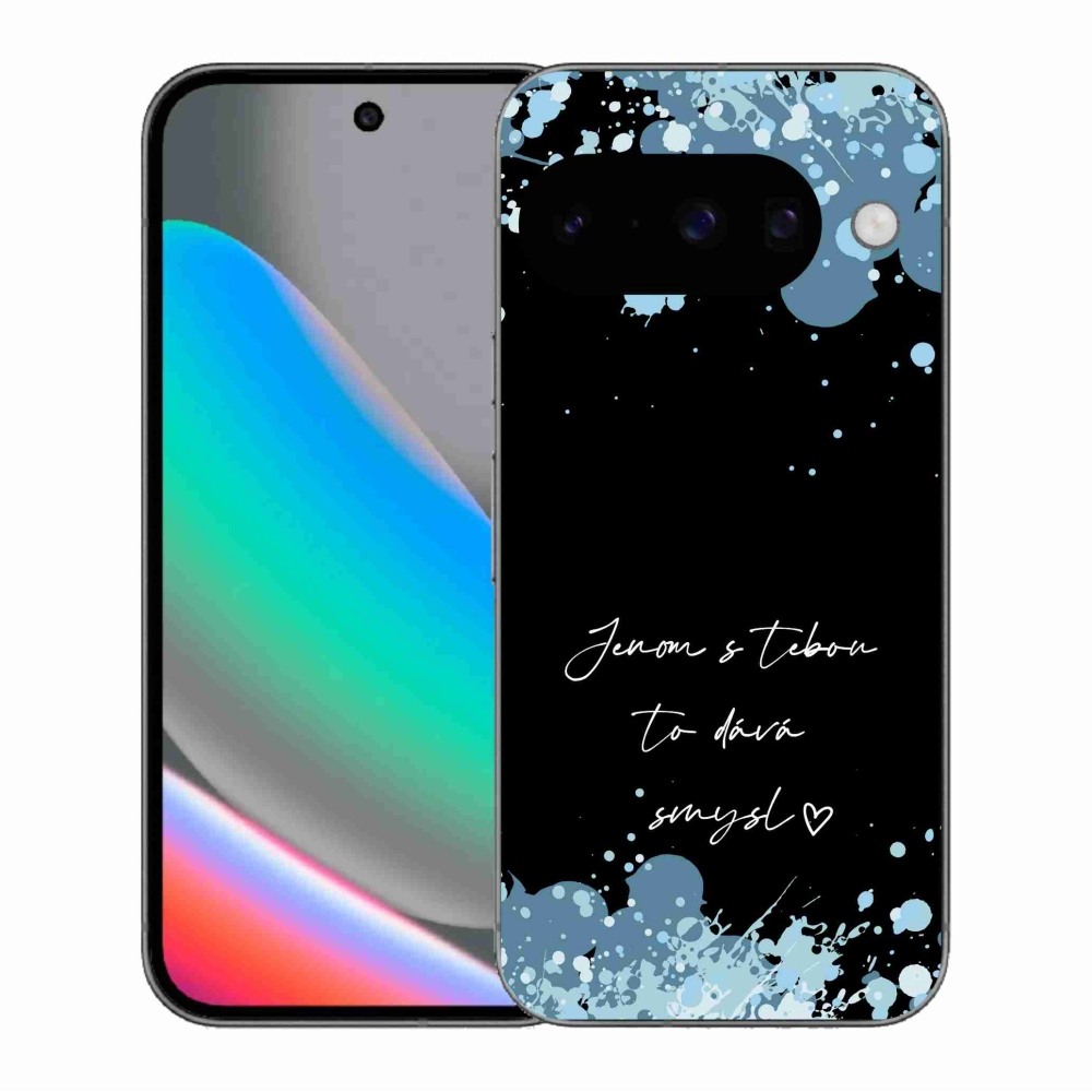 Gelový kryt mmCase na Google Pixel 10 - zamilovaný text černé pozadí