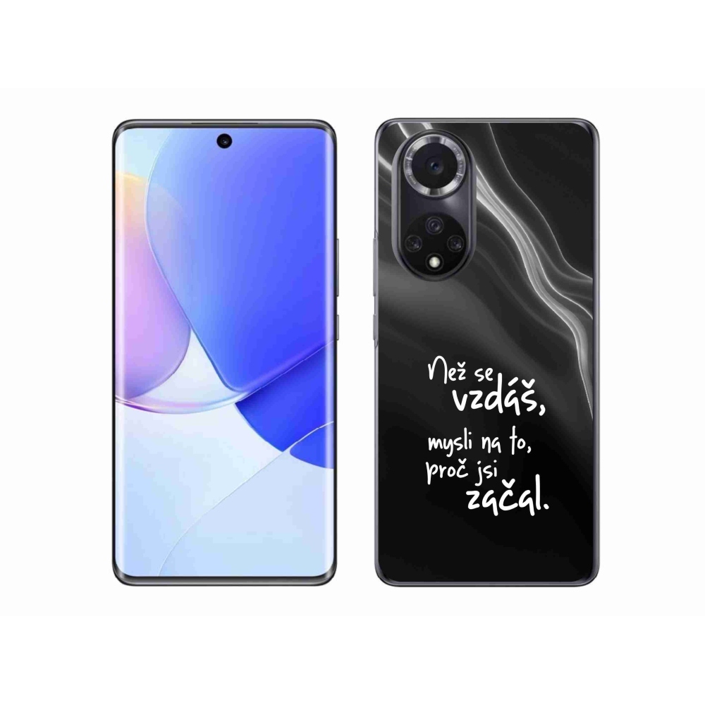 Gelový kryt mmCase na Huawei Nova 9 - citát 2 černé pozadí