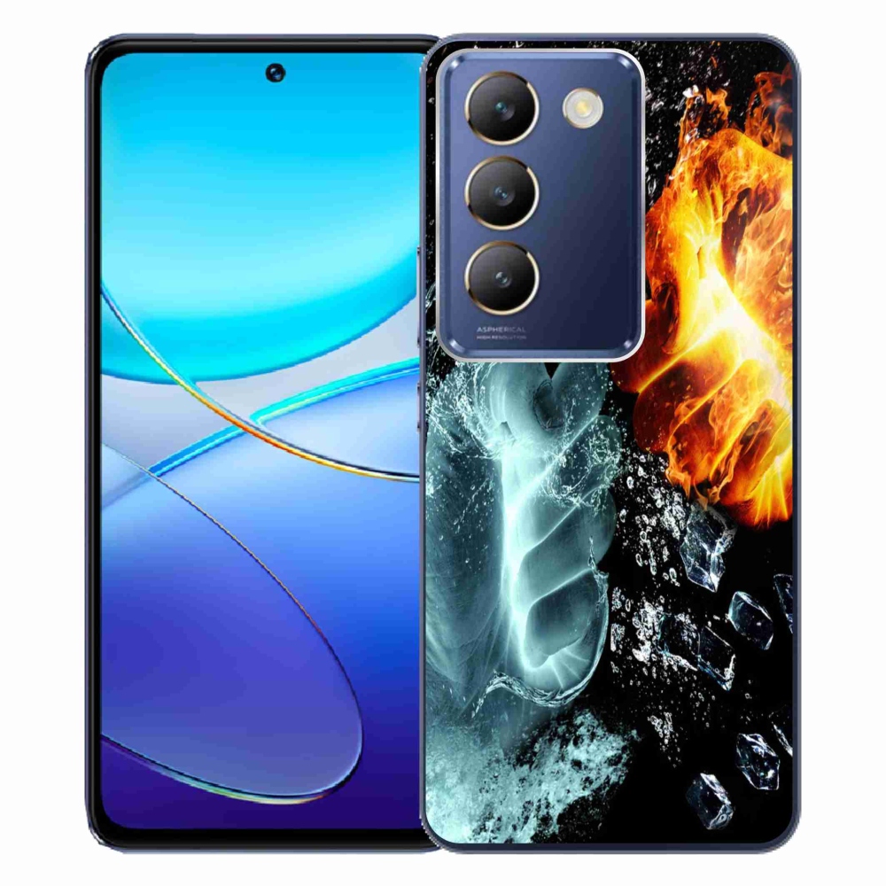 Gelový kryt mmCase na Vivo V40 SE 4G/5G - voda a oheň