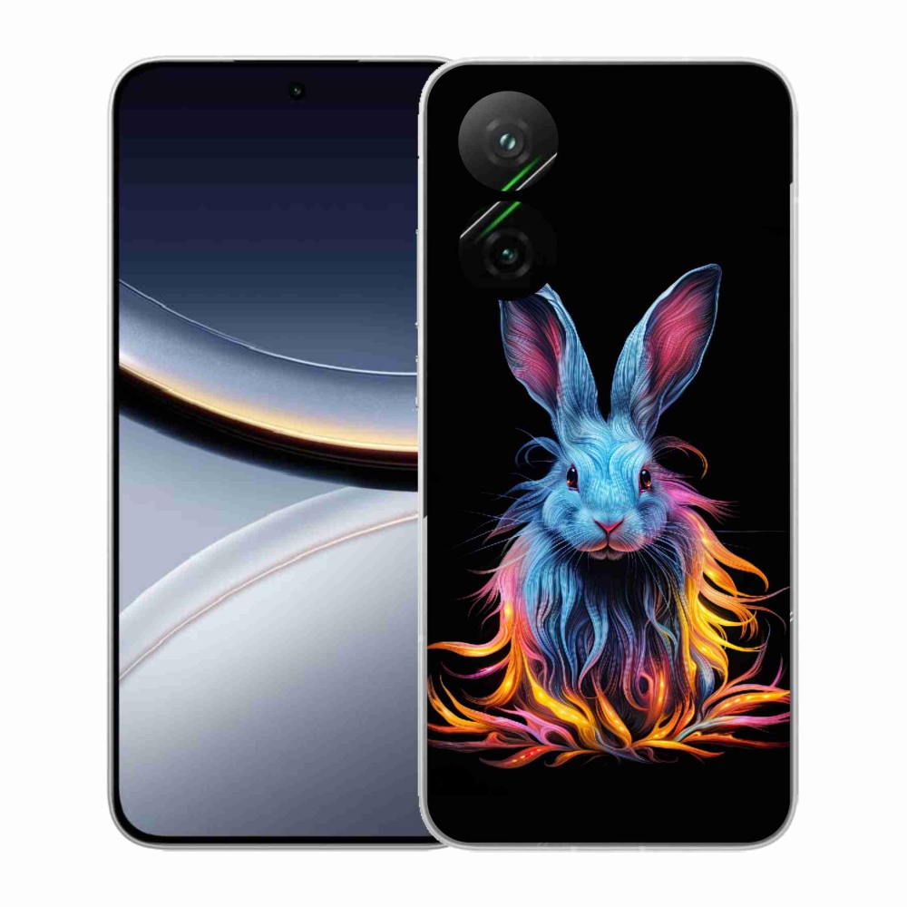 Gelový kryt mmCase na Xiaomi Poco F7 5G - abstraktní zajíc