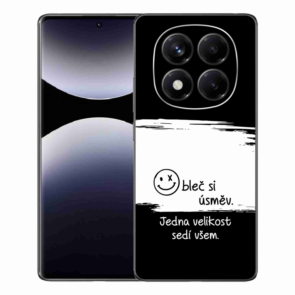 Gelový kryt mmCase na Xiaomi Redmi Note 14 Pro - vtipný text 8 bíločerné pozadí