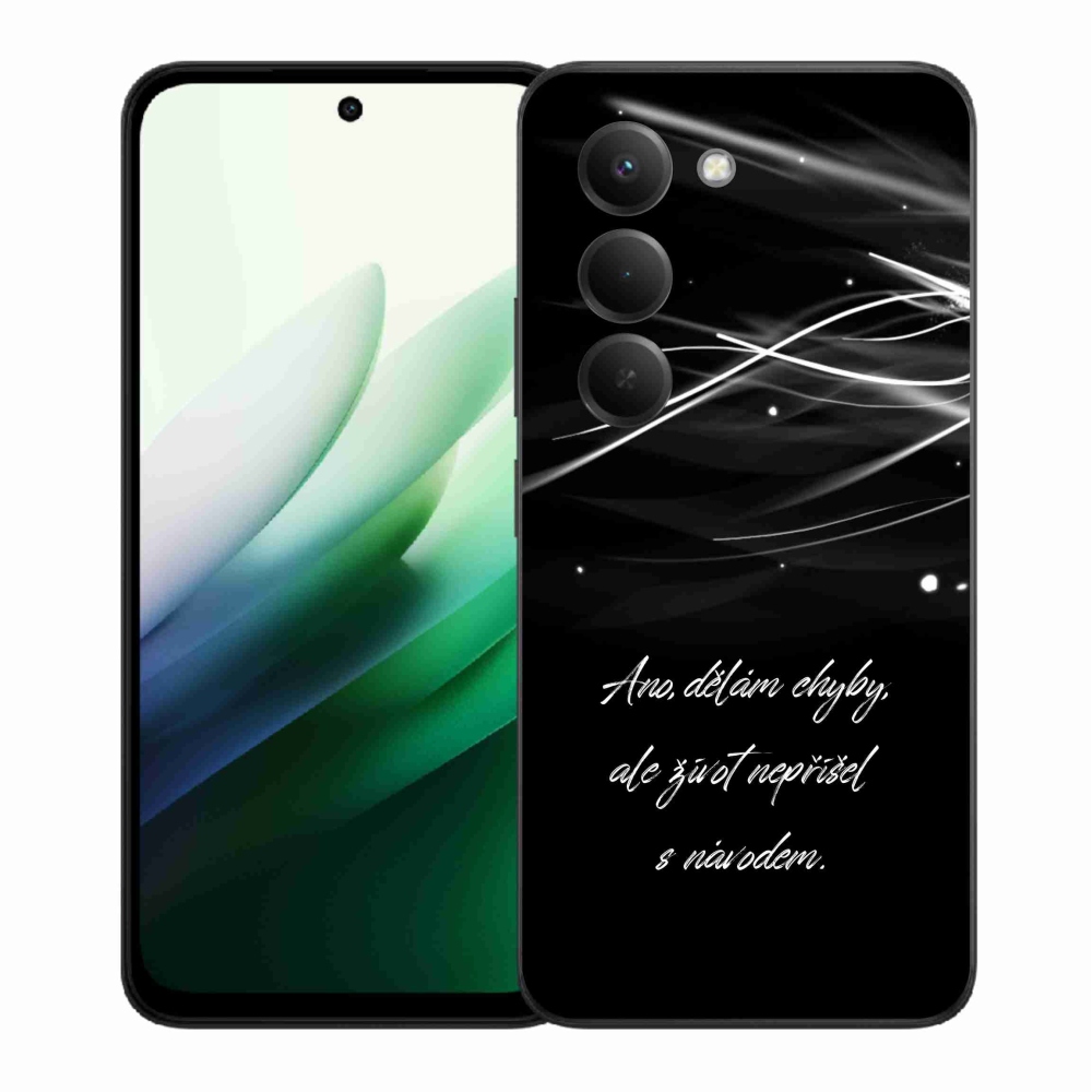 Gelový kryt mmCase na Xiaomi Redmi 15 5G (169mm) - citát černé pozadí
