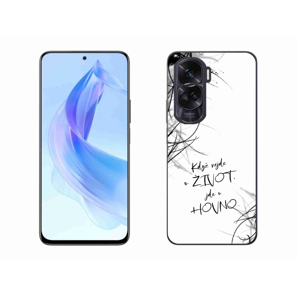 Gelový kryt mmCase na Honor 90 Lite - vtipný text 16 bílé pozadí