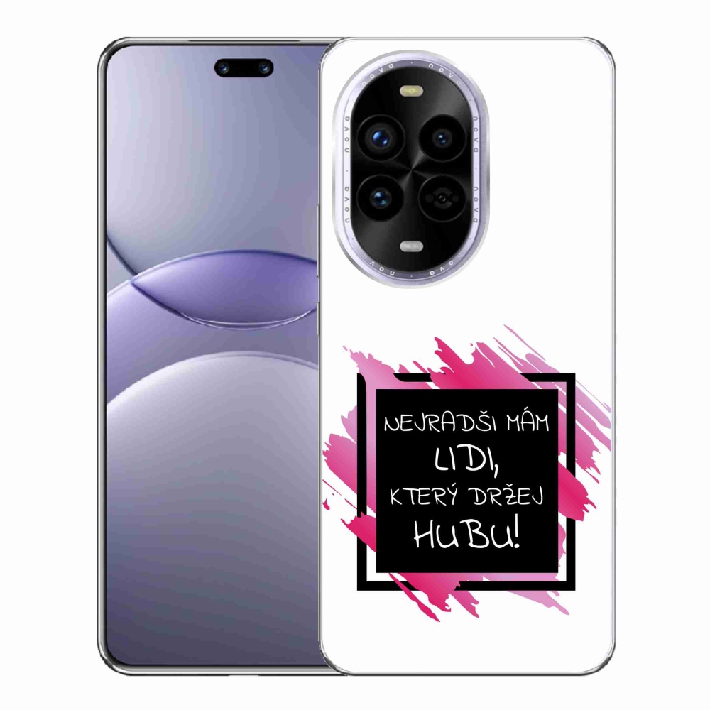 Gelový kryt mmCase na Huawei Nova 13 Pro 5G - vtipný text 7 černobílé pozadí