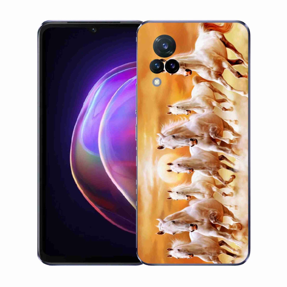 Gelový kryt mmCase na Vivo V21 4G/5G - koně 2