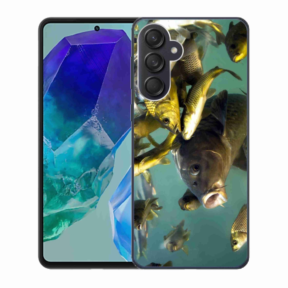 Gelový obal mmCase na Samsung Galaxy M55 5G - hejno ryb
