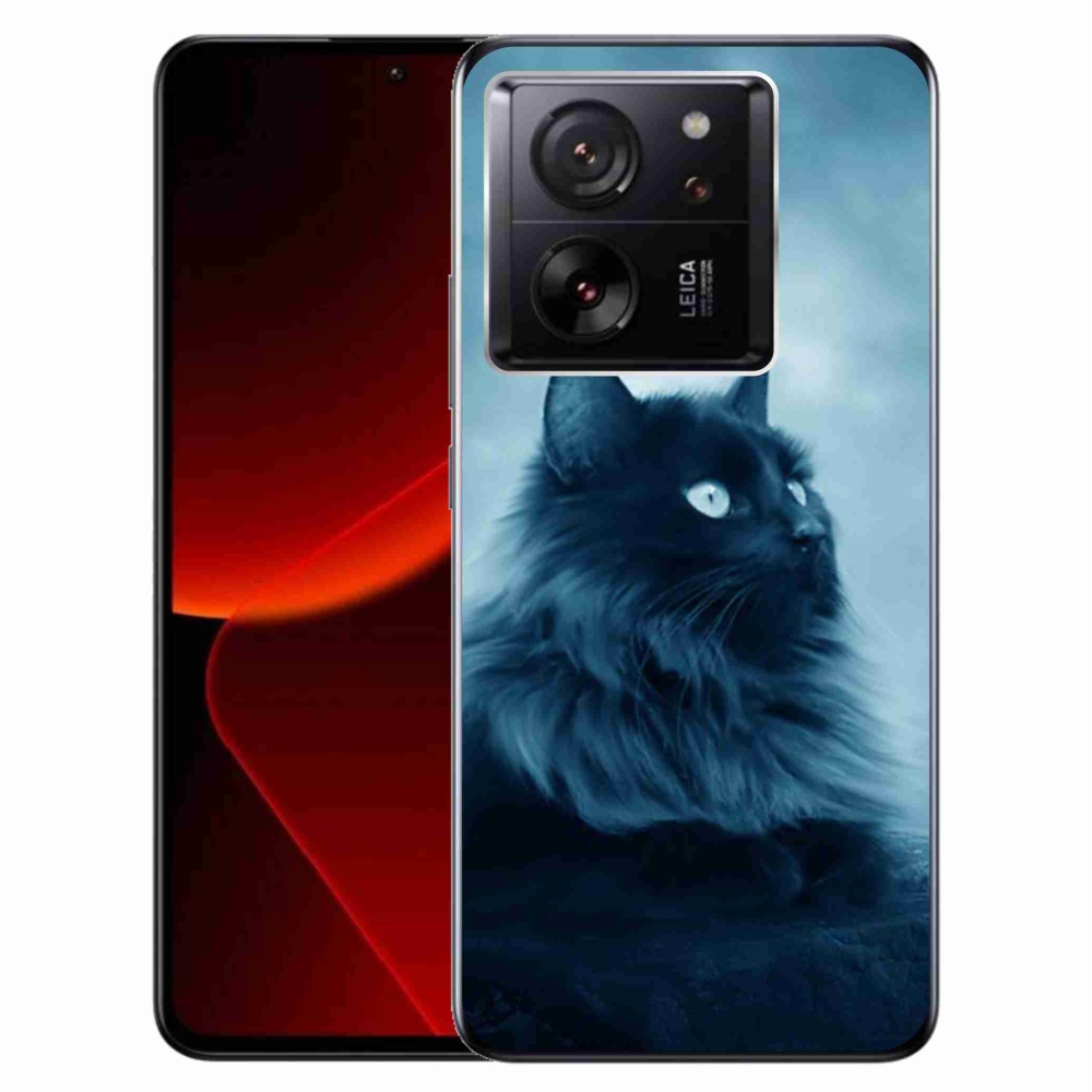Gelový obal mmCase na Xiaomi 13T/13T Pro - černá kočka 1
