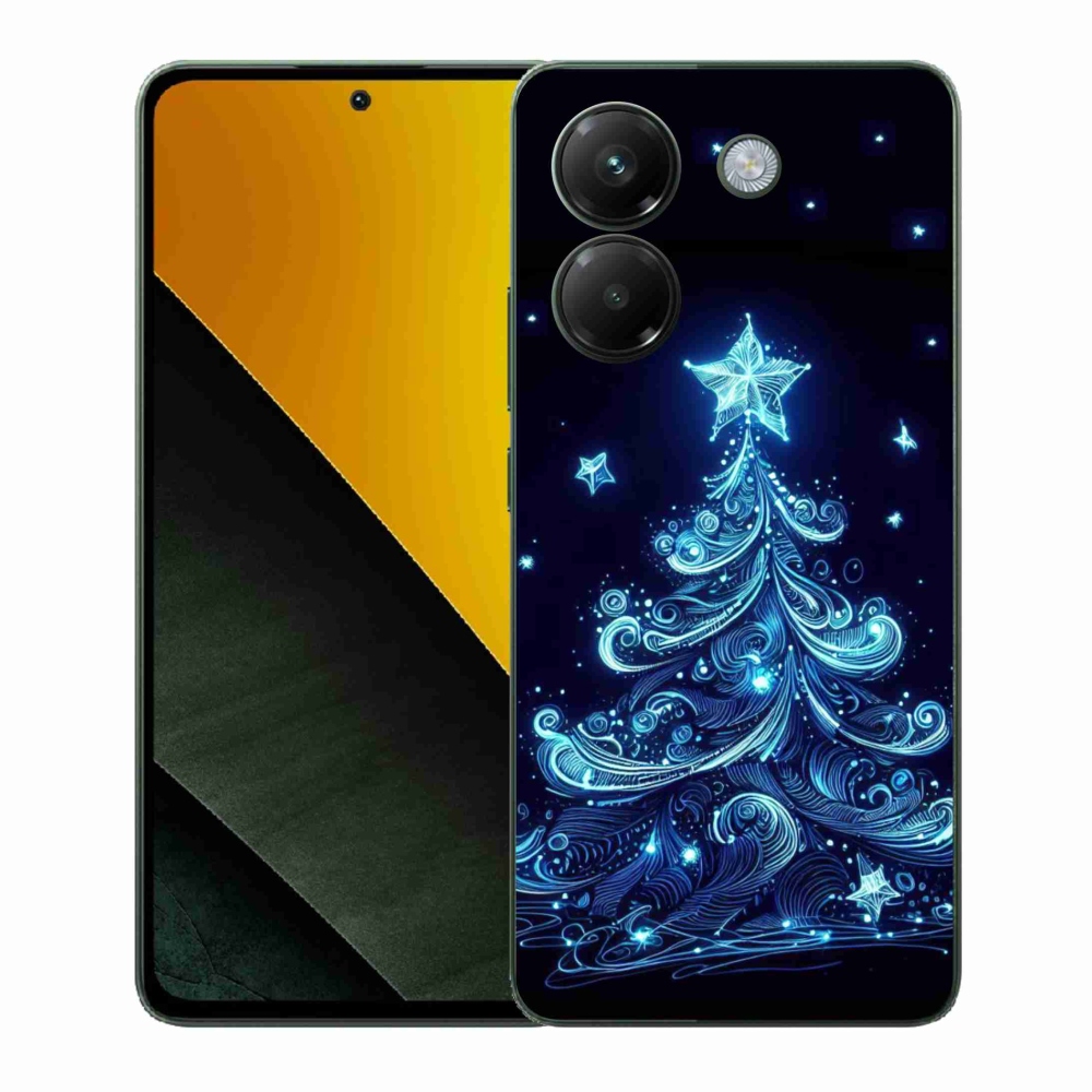 Gelový kryt mmCase na Xiaomi Poco M7 Pro 5G - neonový vánoční stromek 4