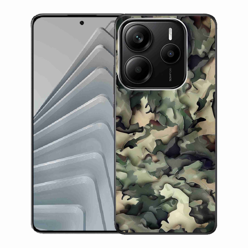 Gelový kryt mmCase na Xiaomi Redmi Note 14 5G - maskáčový vzor 9