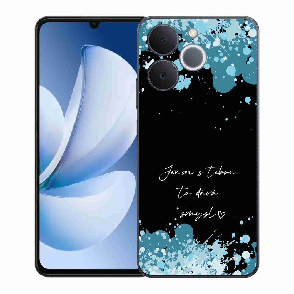 Gelový kryt mmCase na Realme Note 70T - zamilovaný text černé pozadí