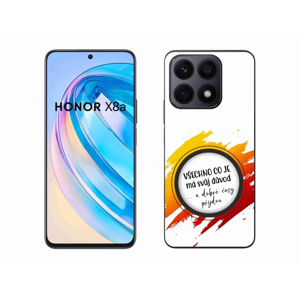 Gelový kryt mmCase na Honor X8a - citát 3 bílé pozadí
