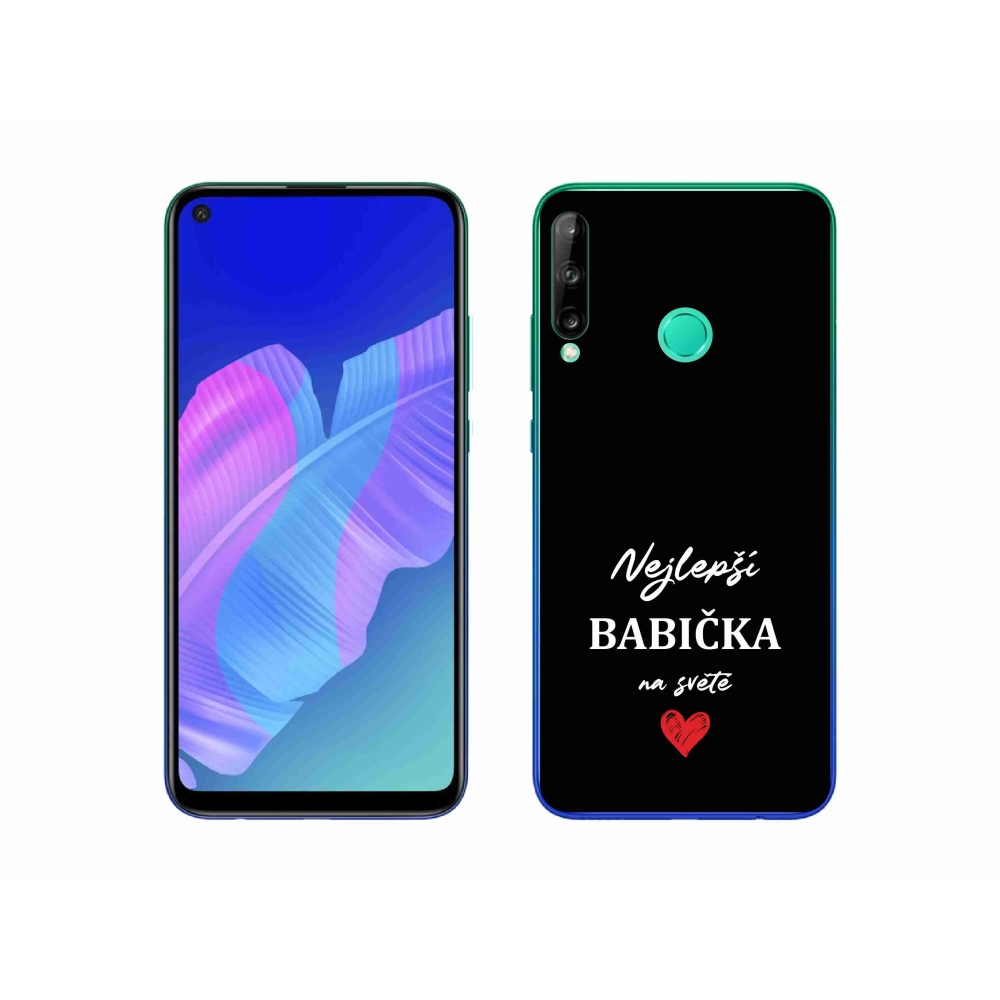 Gelový kryt mmCase na Huawei P40 Lite E - nejlepší babička 1 černé pozadí
