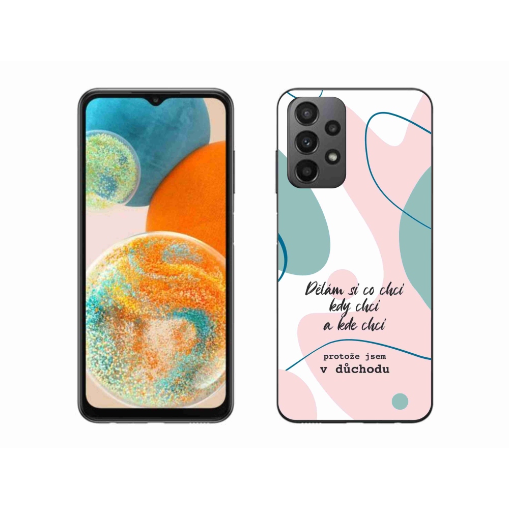 Gelový kryt mmCase na Samsung Galaxy A23 4G/5G - vtipný text 10 bílé pozadí