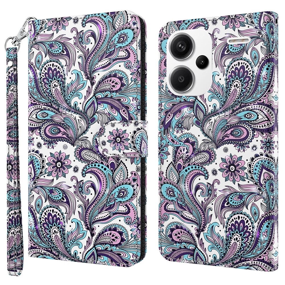 Print knížkové pouzdro na Xiaomi Redmi Note 13 Pro+ 5G - kašmírový vzor