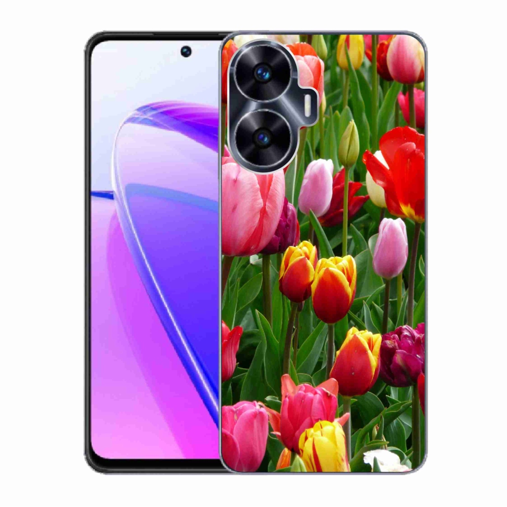 Gelový kryt mmCase na Realme C55 - tulipány