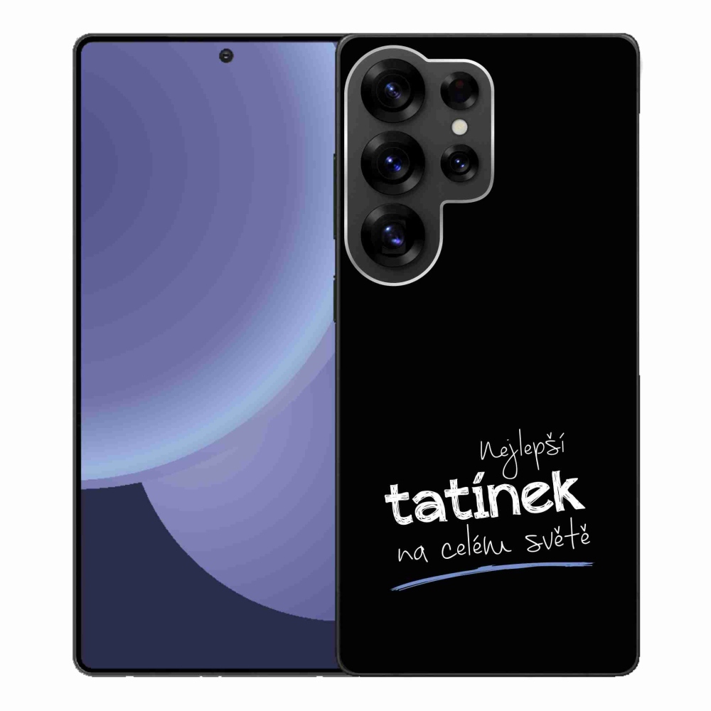 Gelový kryt mmCase na Samsung Galaxy S25 Ultra - nejlepší tatínek 4 černé pozadí