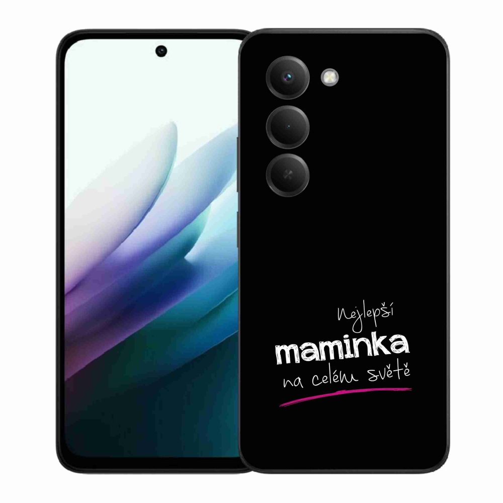Gelový kryt mmCase na Xiaomi Redmi 15 4G/5G (171mm) - nejlepší maminka 4 černé pozadí
