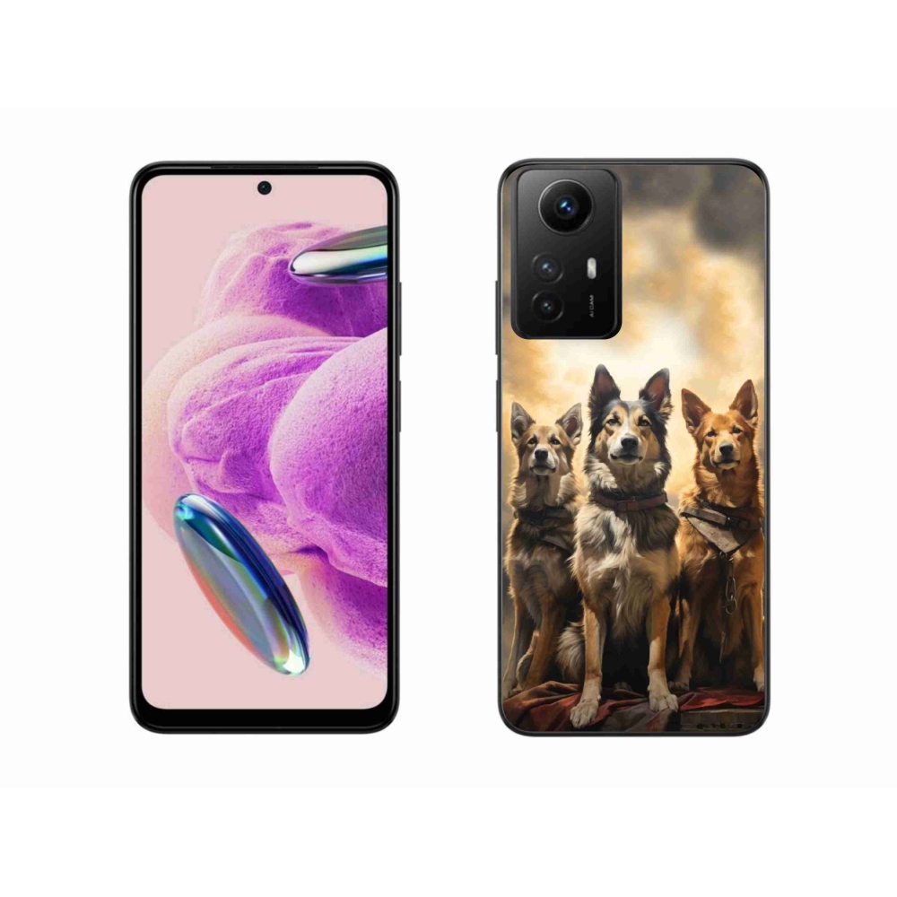 Gelový kryt mmCase na Xiaomi Redmi Note 12S - tři psi