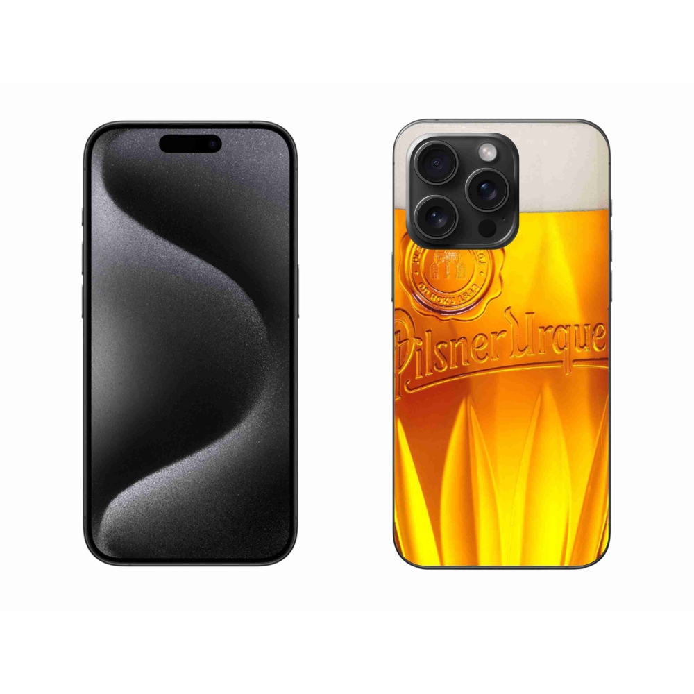 Gelový kryt mmCase na iPhone 15 Pro Max - pivo