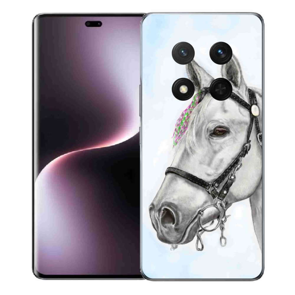 Gelový kryt mmCase na Honor Magic 7 Lite 5G - bílý kůň 1