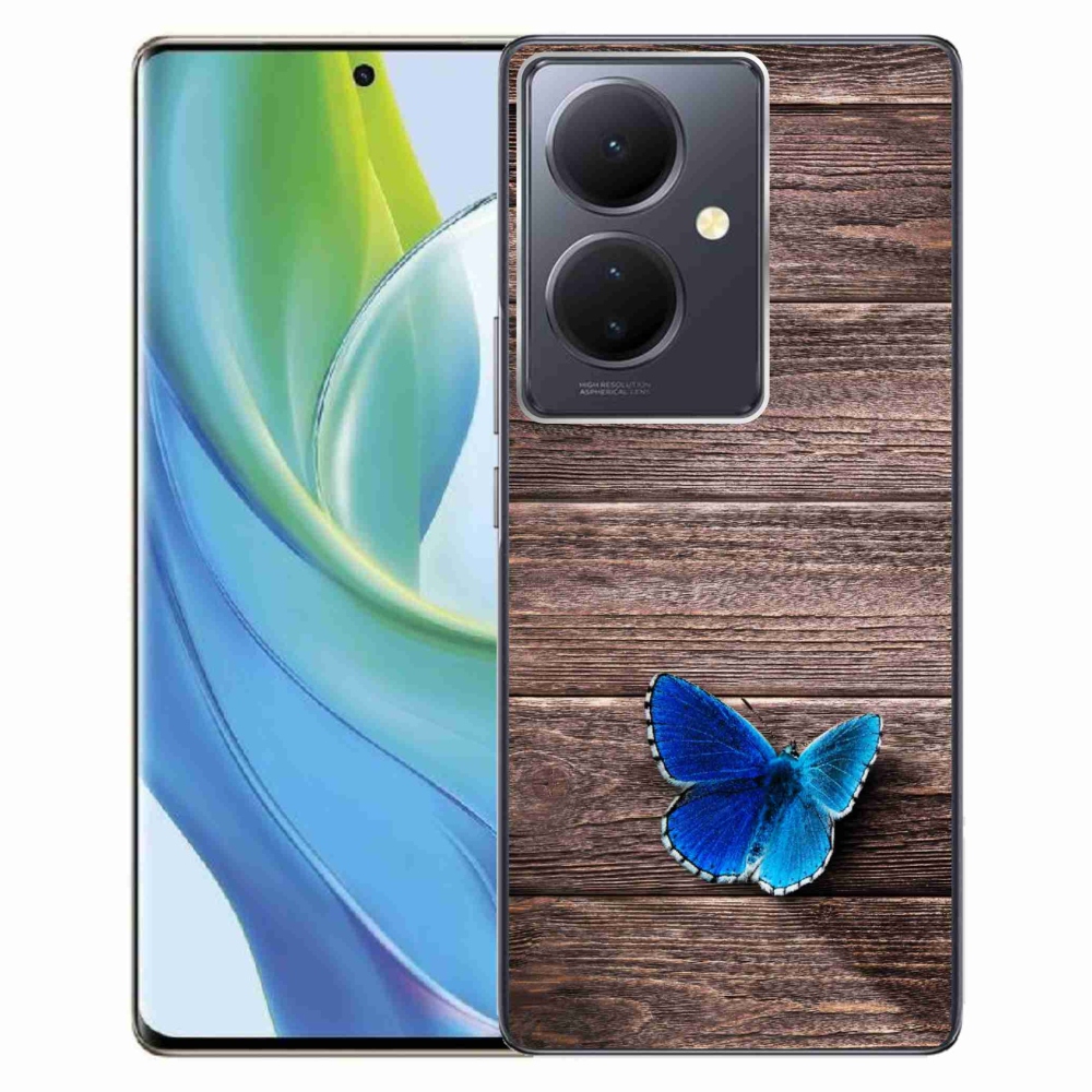 Gelový kryt mmCase na Vivo V29 Lite 5G - modrý motýl 1