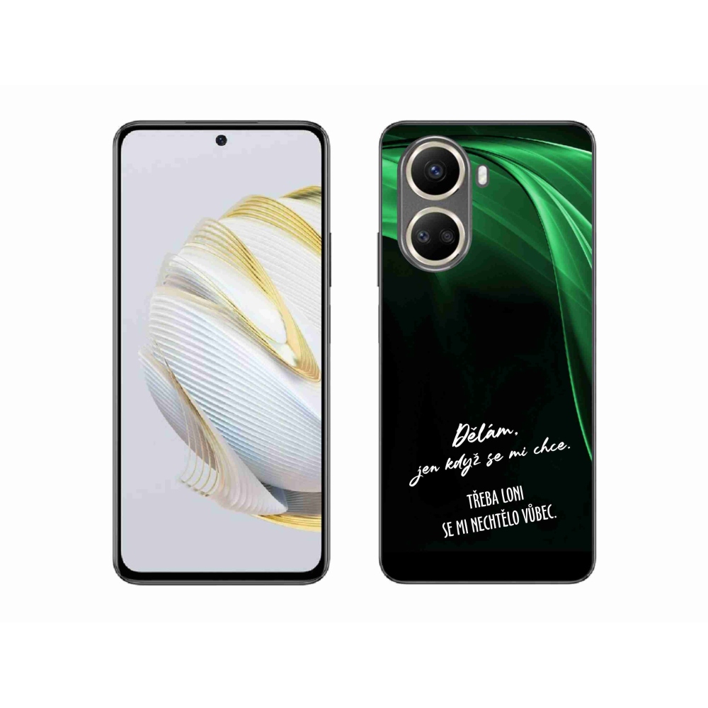 Gelový kryt mmCase na Huawei Nova 10 SE - vtipný text 12 černé pozadí