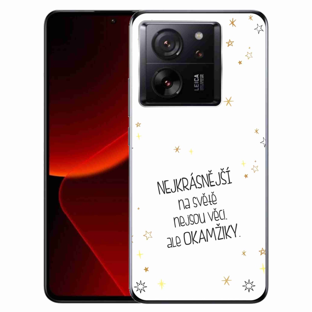 Gelový kryt mmCase na Xiaomi 13T/13T Pro - citát 4 bílé pozadí