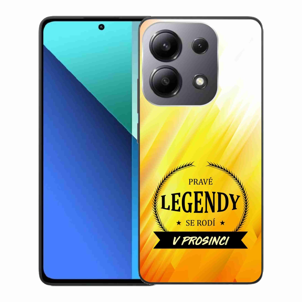Gelový kryt mmCase na Xiaomi Redmi Note 13 - legendy v prosinci žluté pozadí