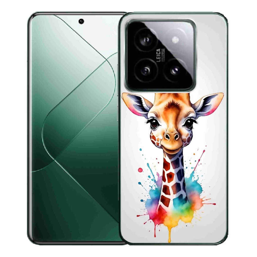 Gelový kryt mmCase na Xiaomi 14 Pro - žirafa 1