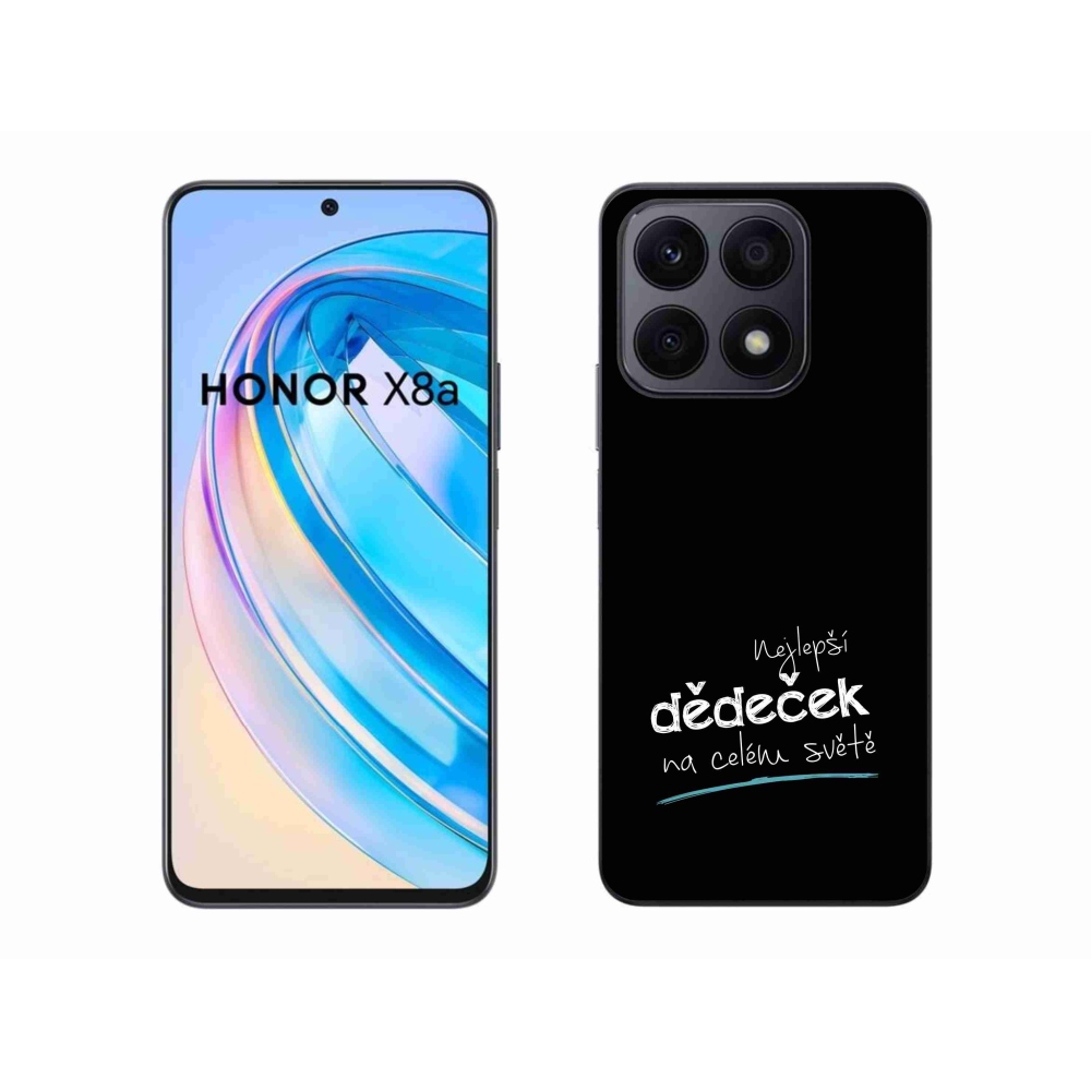 Gelový kryt mmCase na Honor X8a - nejlepší dědeček 3 černé pozadí