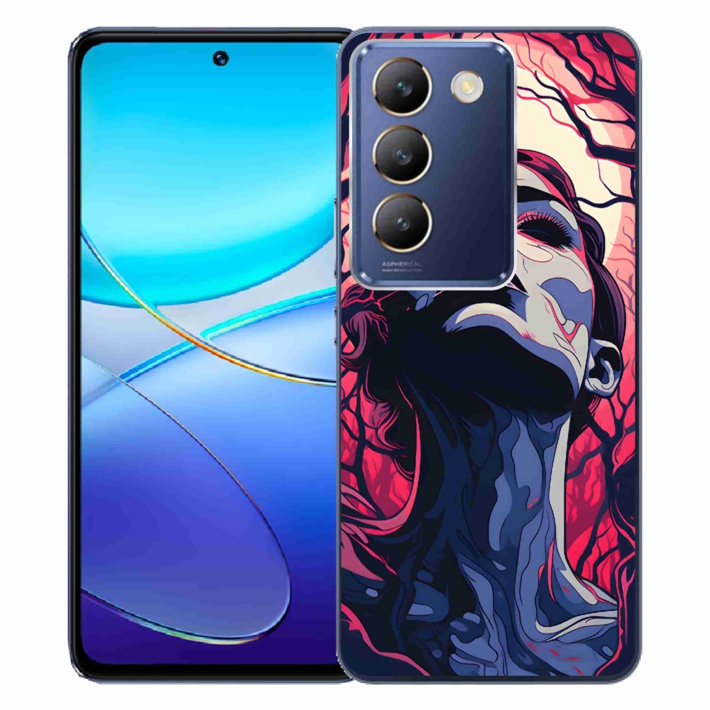Gelový kryt mmCase na Vivo V40 SE 4G/5G - abstraktní obličej