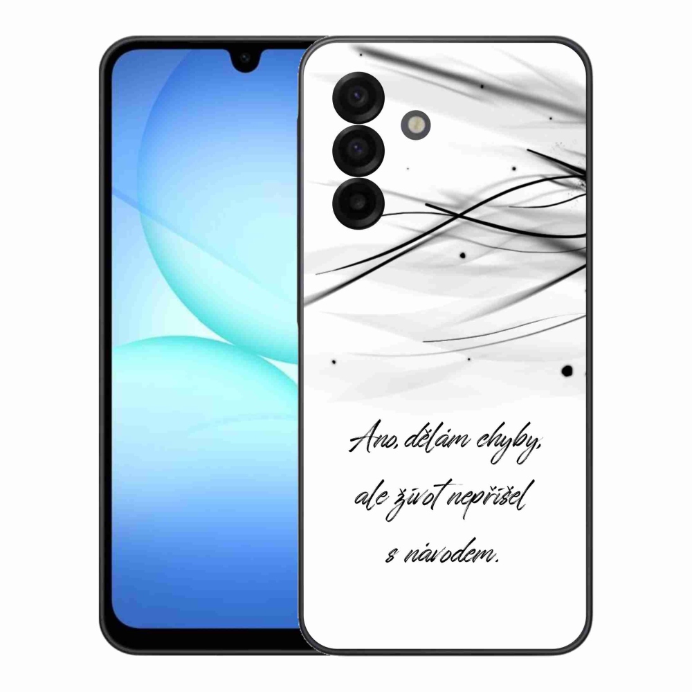 Gelový kryt mmCase na Samsung Galaxy A17 4G/5G - citát bílé pozadí