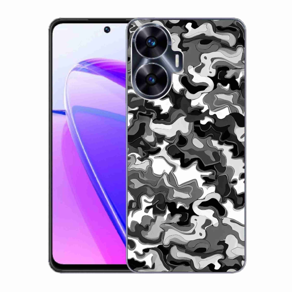 Gelový kryt mmCase na Realme C55 - maskáčový vzor 3